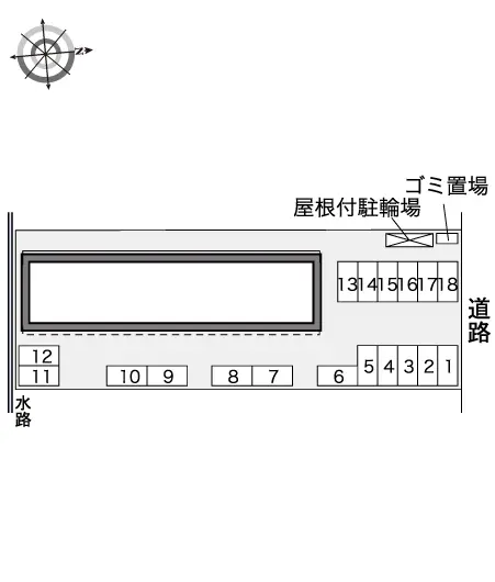 ★手数料０円★四日市市川北２丁目　月極駐車場（LP）